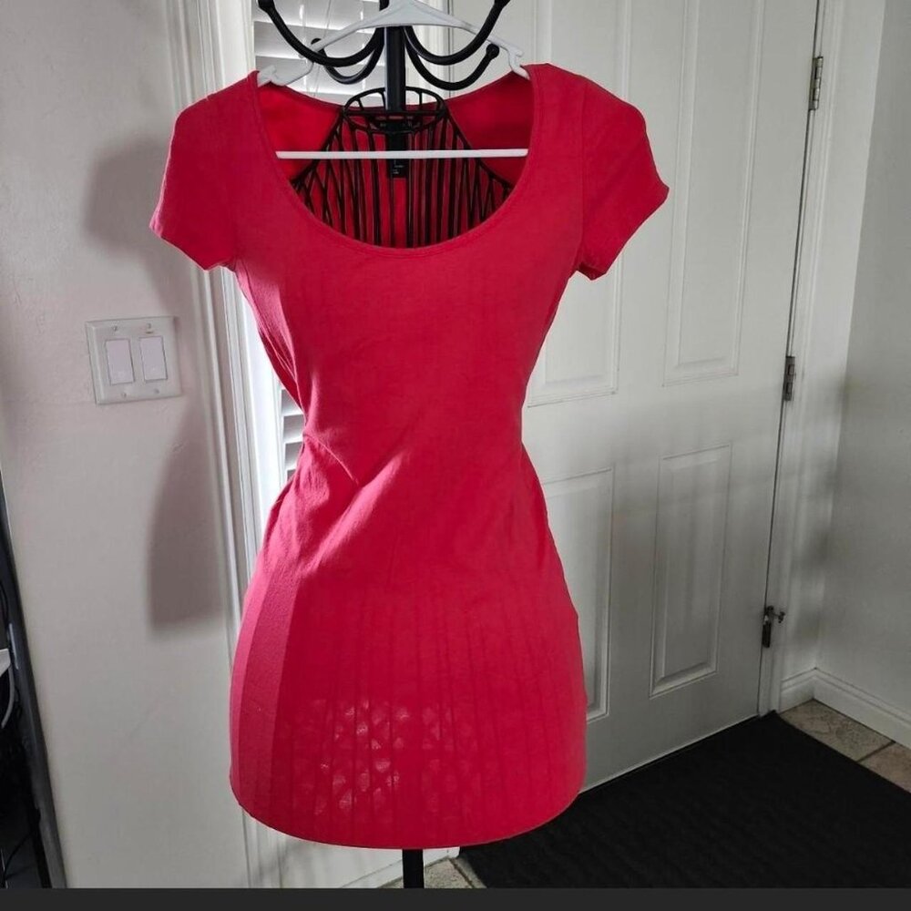 NWOT H&M hot pink bodycon mini dress. Size small - Picture 4 of 5